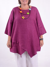 Lagenlook Linen Tunic - 12552, , Pure Plus Clothing, Lagenlook Clothing, Plus Size Fashion, Over 50 Fashion
